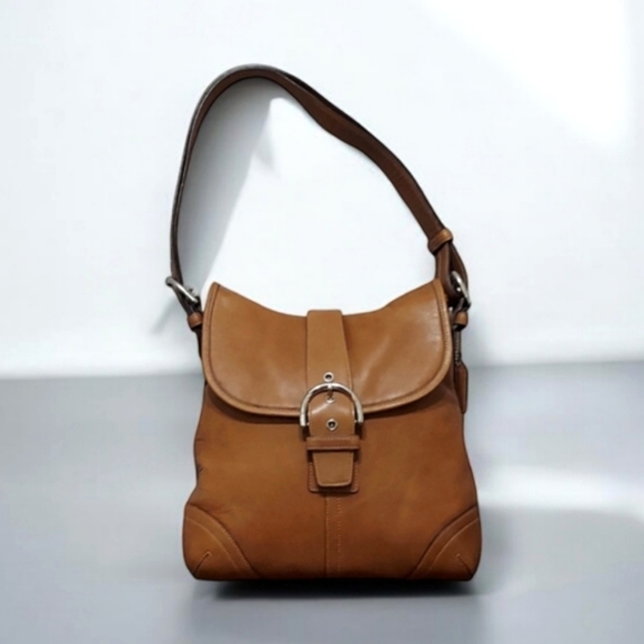 Coach Handbags - Coach Soho Leather Buckle Flap Convertible Shoulder Bag